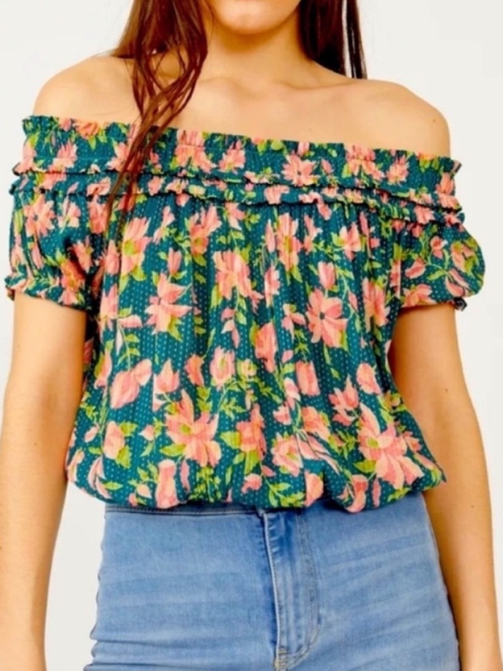 Free People Suki Blouse in Garden Combo Size Small
NWT